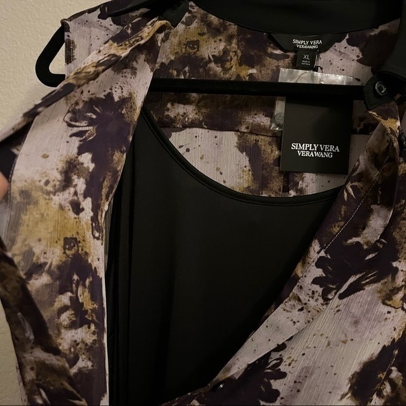 COPY - NWT Simply Vera Wang hi-lo abstract floral dress - Picture 11 of 12